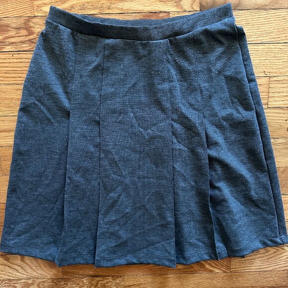 Lands’ End Girls' School Uniform Skirt - EUC, Grey, Size 14, Pull-On Style - Picture 1 of 7